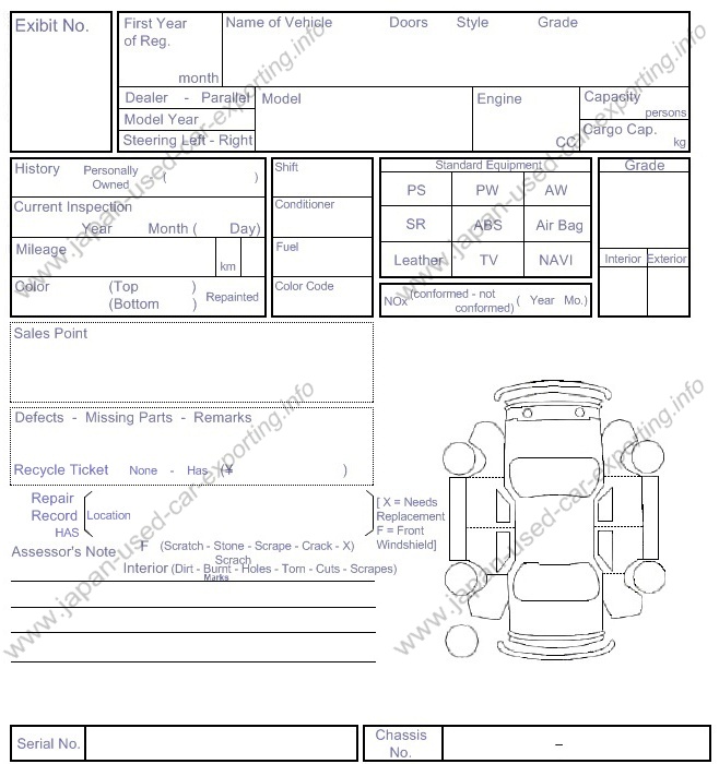 JU Tokyo Inspection Sheet