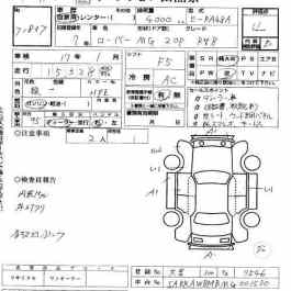 Japanese Auto Auction Inspection Sheet
